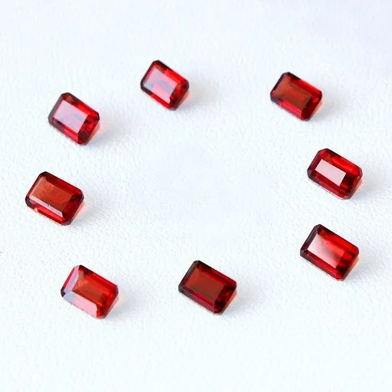 12X16mm Octagon Cut Natural Mozambique Red Garnet " Wholesale Factory Price High Quality Faceted Loose Gemstone " Per Carat