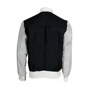 Personnalisable Hommes High Street Varsity Veste Laine Chenille Broderie Stand Simple Bouton Fermeture Hiver Baseball Letterman - Product Image 6