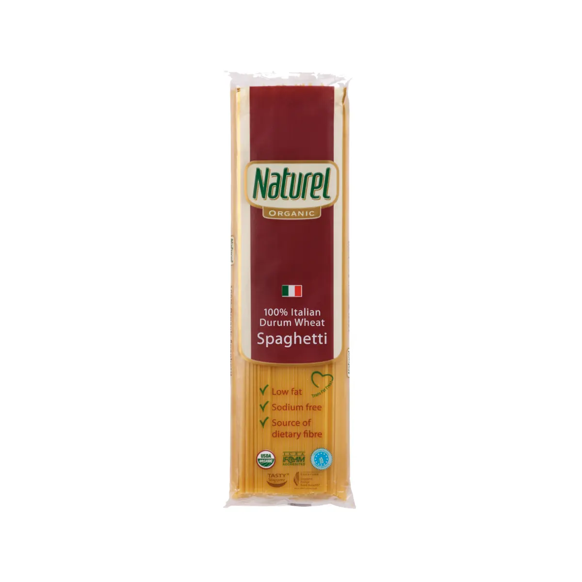 תיק 0.5kg טבעי ייצור נמוך שומן נתרן משלוח תזונה סיב אורגני גדיל ספגטי פסטה מ 100% איטלקי דורום חיטה