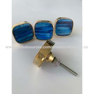 ลูกบิดตู้ครัว Pacific Blue Bone คุณภาพพรีเมียม สไตล์วินเทจ สีทองเหลือง สำหรับตู้เสื้อผ้าและตู้เก็บของ - Product Image 4