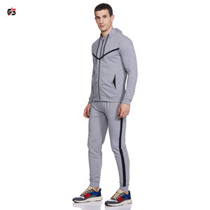 Chándal de algodón pesado con cremallera para hombre, conjunto de Top y pantalón corto ajustado para gimnasio, producto OEM, nuevo, precio barato - Product Image 3