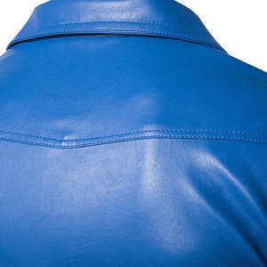 Nouvelle mode vestes en cuir personnalisées de haute qualité hommes vestes en cuir en gros en cuir véritable noir Bomber d'hiver - Product Image 5