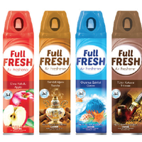 Désodorisant en spray écologique de 300 ml en bouteille avec différentes fragrances, marque turque FULL FRESH TANGO WOODS, certifié ISO 9001