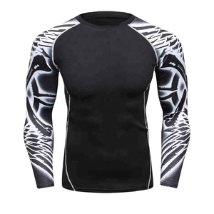 <b>Men's</b> Long Sleeve Rash Guard <b>Turtleneck</b> Neoprene Jersey Color Blocked <b>Red</b> Black Gray Moisture Wicking UV Protection Summer - Product Image 6