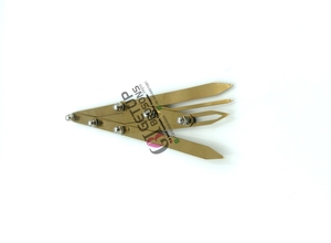 Golden Plated Stainless Steel Eyebrow Tweezers Pointed Tip Lightweight Multi-Functional Modern High Quality for Eyebrow Styling - Product Image 4