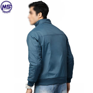 Blouson d'aviateur léger coupe ajustée pour hommes en hiver imperméable avec col montant - Product Image 3