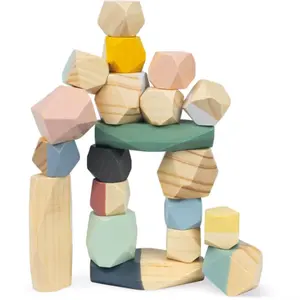 Mooie Balanceren Spel Stapelen Houten Speelgoed-Verscheidenheid Van Kleur Grootte En Vorm