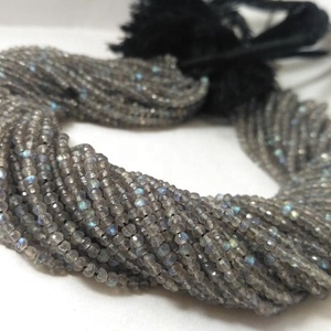 Labradorite naturelle de qualité AAA à facettes Rondelle perles de pierres précieuses brin en gros perles de pierres précieuses semi-précieuses pour les bijoux de mode - Product Image 1