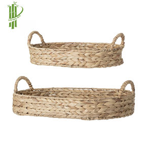 Bandeja Ovalada de Jacinto de Agua con Asas/Bandeja Ovalada Artesanal/Venta al por Mayor 2022 - Product Image 3