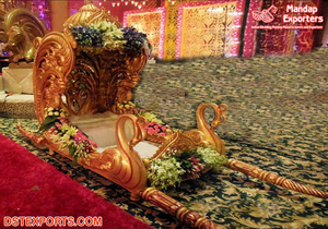 Compre un Doli Nupcial Estilo Maharani India, Doli Real para Bodas, Nuevo Doli Nupcial Elegante para la Novia, Disponible en el Reino Unido - Product Image 5