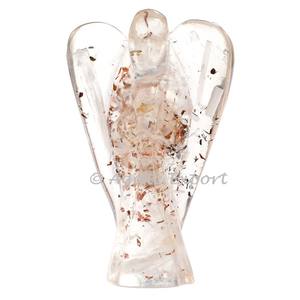 Cristal curativo piedra preciosa tallada a mano fengshui piedras en forma de Ángel Piedra preciosa Selenita Orgone Angels - Product Image 1