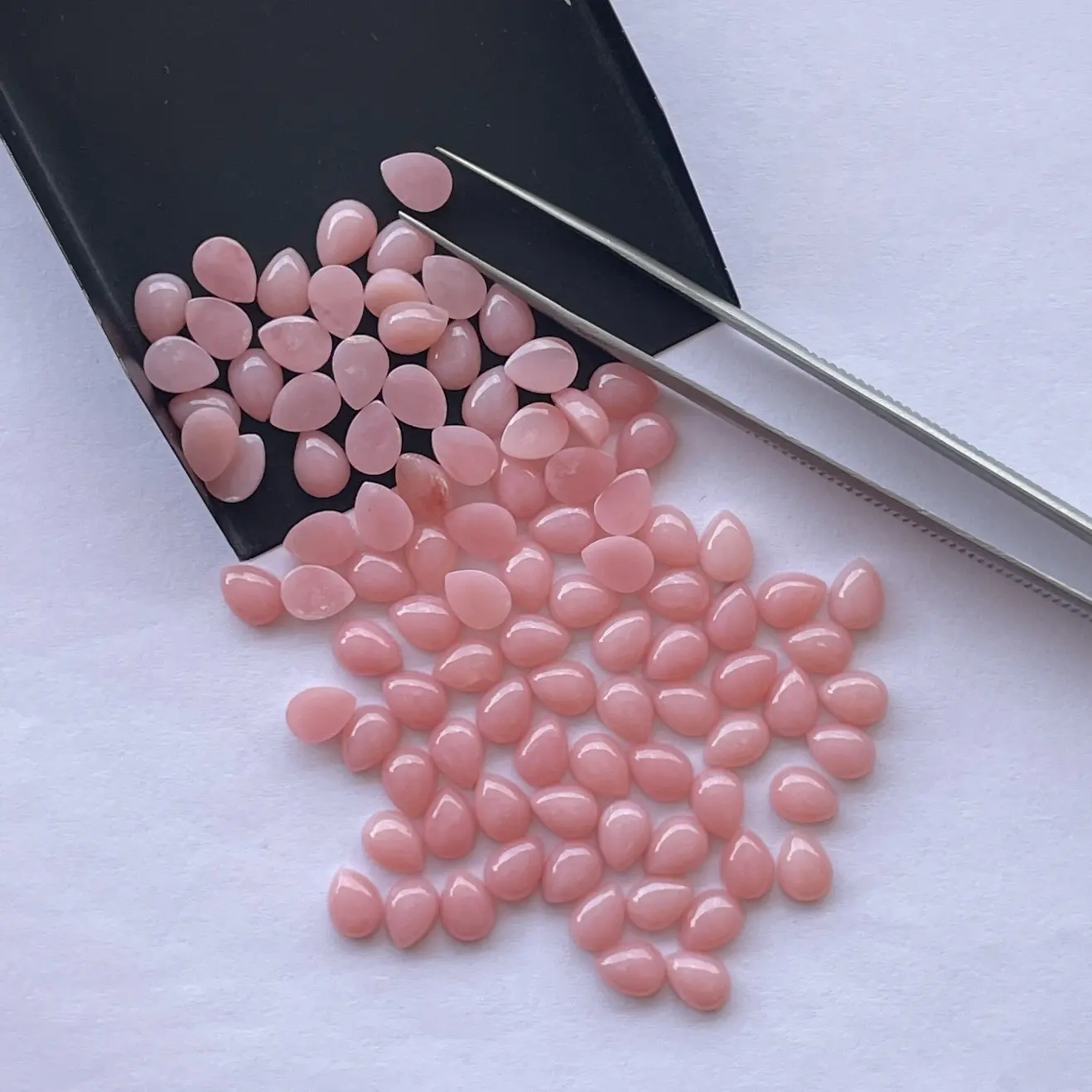 8x10mm naturale opale rosa pera liscia Cabochon sciolto fornitore di pietre preziose presso il rivenditore all'ingrosso prezzo Semi prezioso acquista la fabbrica Online