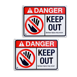 บอร์ดโลหะเลียนแบบของโบราณป้ายเตือนพิมพ์ลายอันตรายแบบกำหนดเองใช้เป็นแผ่นโลหะสไตล์ผ้าไหมเทคนิคการพิมพ์หน้าจอ - Product Image 6