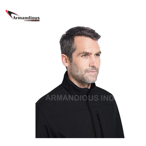 Autumn Winter New Style <b>Soft</b> <b>Shell</b> <b>Jacket</b> for Men Breathable Woolen Windbreaker <b>Hood</b> Zipper Sublimation Pattern Decoration - Product Image 2