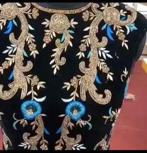 Superbe belle couleur acétate Lehenga Choli lourd Zardozi broderie étage longueur pour robe de mariée ATIYA LIBAS inde - Product Image 1