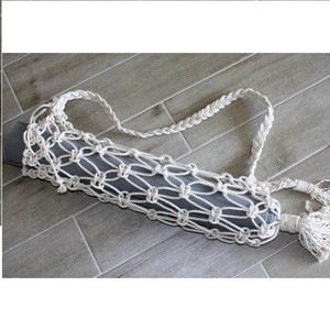 Estera de Yoga tejida de algodón de macramé, bolsa con borla, esterilla deportiva, bolsa de hombro, accesorios de Yoga - Product Image 2