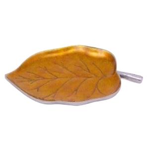 Bandeja de Metal Blanca con Diseño de Hojas y Acabado Brillante para Servir Frutas y Aperitivos, Decoración del Hogar y Regalos - Product Image 3