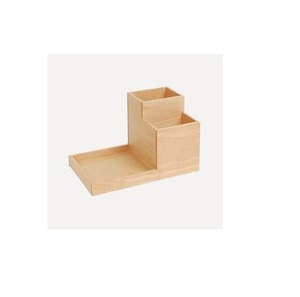 Lápiz personalizado para maquillaje, soporte de madera pulida brillante para oficina, escritorio, con 6 agujeros - Product Image 6