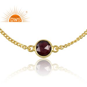 Trending 2026 <b>Sterling</b> <b>Silver</b> Natural Garnet Gemstone <b>Bracelet</b> For Women Jewelry Manufacturer - Product Image 2