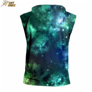 Uniquely Fashionable Sleeveless <b>Plain</b> <b>Hoodies</b> for Adults Patchwork Sublimation Sweatshirt for Winter - Product Image 6