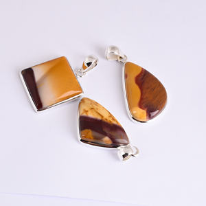 Casa De Plata Mookaite Pendentifs en pierres précieuses Design fait à la main Qualité Argent Sterling 925 CHRISTIAN Violet Trendy Unique Natural Gift - Product Image 1