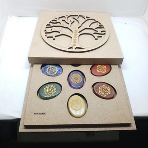 Seven chacra-Set de Reiki grabado con caja, mejor calidad, venta al por mayor, de ágata N H - Product Image 2