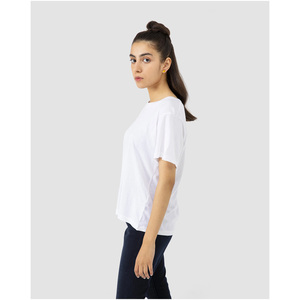 Camisetas de algodón ligeras para mujer, diseño OEM personalizado, logotipo personalizado, ropa de verano. - Product Image 2