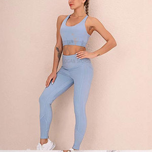 Ensemble de Leggings de sport 2 pièces pour femmes, soutien-gorge et pantalon à fort Impact, meilleures ventes, - Product Image 6