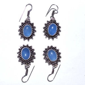 Crystal Rhinestone Charm <b>Earrings</b> with Lock Shape - Product Image 2
