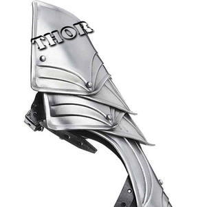 18 Ga Armure Médiévale en Acier avec Epaulière Bande de Cuir Plaqué Personnalisé Costume Reconstitution Artisanat Logo Application - Product Image 3