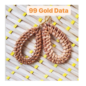 Pendientes de mimbre hechos a mano, diseño personalizado, regalo de fiesta, estilo bohemio/Ms Kathy + 84813366387 99 oro - Product Image 6