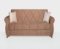 Juego de Sofá Cama Moderno Jasmine Azul Oscuro de Tres Plazas Seccional con Diseño Europeo Elegante y Patas de Plástico a Precio Económico