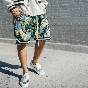 Short Wear de basket-ball personnalisé motif solide, impression par sublimation, vente en gros de vêtements shorts décontractés pour hommes - Product Image 3