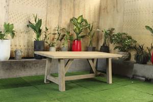 Mesa de Centro Rectangular de Cemento, Terrazo y Concreto Blanco, Estilo Nórdico Moderno Italiano para Sala de Estar - Product Image 4