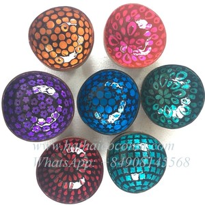 Cherry Flowers Image Design Mother of Pearl Coconut Shell Bowl, Handicraft Bowl from Vietnam - Product Image 6