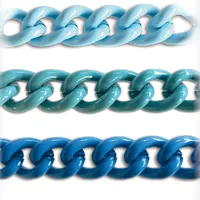 Farbig lackierte hellblaue Töne Gemalte Aluminium kette mit verschiedenen Zubehör für die Effekt kette