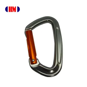 אלומיניום מצית D carabiner-לטיפוס הילוכים חיבור או כמו עוגן-כפוף שער