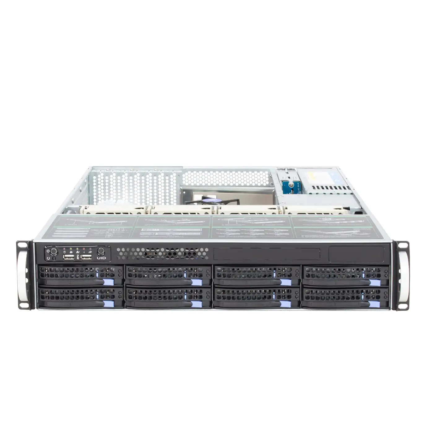 2U 8 секций корпус сервера горячей замены Xeon 4110 заводской HHD мини-сервер linux сетевой gpu сервер