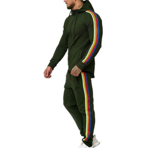 การออกแบบใหม่ Tracksuit กล้ามเนื้อ Hoodie/กางเกงสกินนี่สุดในสีฟ้าอ่อน - Product Image 4
