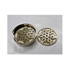 Metal Brass Trivet Round Shaped Trivet Insulated Durable <b>Non</b> <b>Slip</b> Coaster Customized logo Print Decorative Stylish - Product Image 4