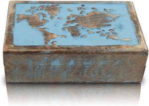 Organisateur en bois décoratif vintage avec serrure, boîte à souvenirs, boîtes à tarot, boîtes de sorcière, rangement décoratif, bac de rangement décoratif - Product Image 3