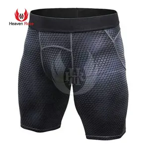 Pantaloncini a compressione a sublimazione da uomo elasticizzati Unisex per abbigliamento sportivo all'aperto