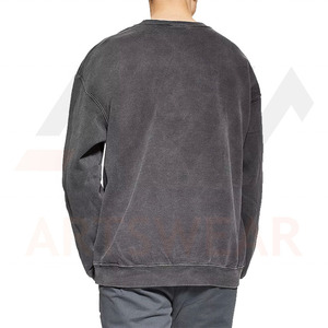 Sweat-shirts personnalisés à col rond brodés, prix de gros, pull-over 100% coton molletonné, couleur unie, vêtements d'hiver de haute qualité - Product Image 6
