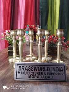 วินเทจทองเหลืองทิวลิปเชิงเทียนคริสตจักรอุปกรณ์ Brassworld อินเดีย - Product Image 3