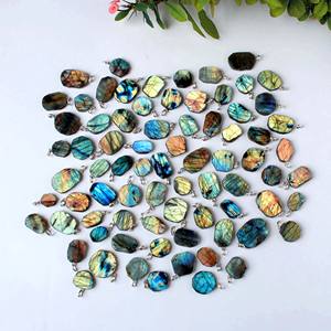 Rosa diamante Cruz colgante labradorita pendientes mariposa alfabeto curación piedra preciosa joyería al por mayor piedra preciosa azul Natural - Product Image 1