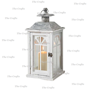 Ensemble de trois lanternes de forme carrée en métal et lanterne suspendue en verre pour mariage et événement utilisation de table - Product Image 3