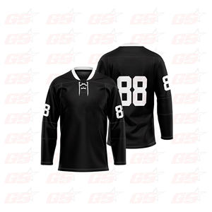Vente en gros personnalisable réversible 100% polyester grande taille maillot de hockey sur glace adulte chemise de sport OEM nom d'équipe logo personnalisé marque - Product Image 2