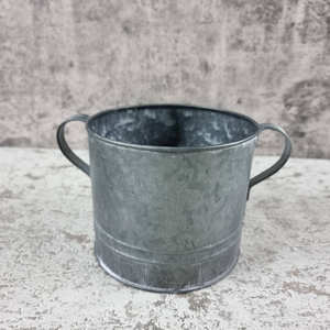 Maceta de Metal Galvanizado con Asas Laterales, Maceta Rústica para Hierbas y Flores, Decoración para Patio y Balcón - Product Image 3