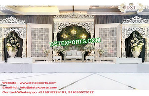 Décor de scène de mariage tamoul Maharaja, scène traditionnelle de mariage hindou en fibre, ensemble de scène de mariage Grand Chennai - Product Image 6