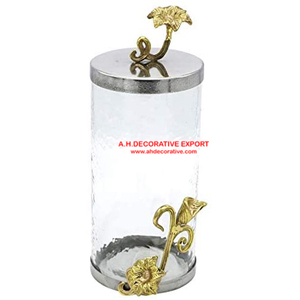 Juego de botes de vidrio decorativos de cocina para el hogar de lujo de 6 estilos de cubierta cuadrada para almacenamiento de azúcar y condimentos de café regalo de boda - Product Image 4